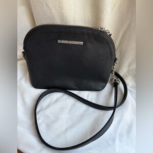 Steve Madden Black Crossbody with Silver Chain